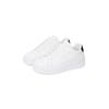Plateausneaker TOMMY HILFIGER "TH PLATFORM COURT SNEAKER", Damen, Gr. 40, weiß, Leder, sportlich, Schuhe, Freizeitschuh, Halbschuh, Schnürschuh, Kontrastbesatz an der Ferse