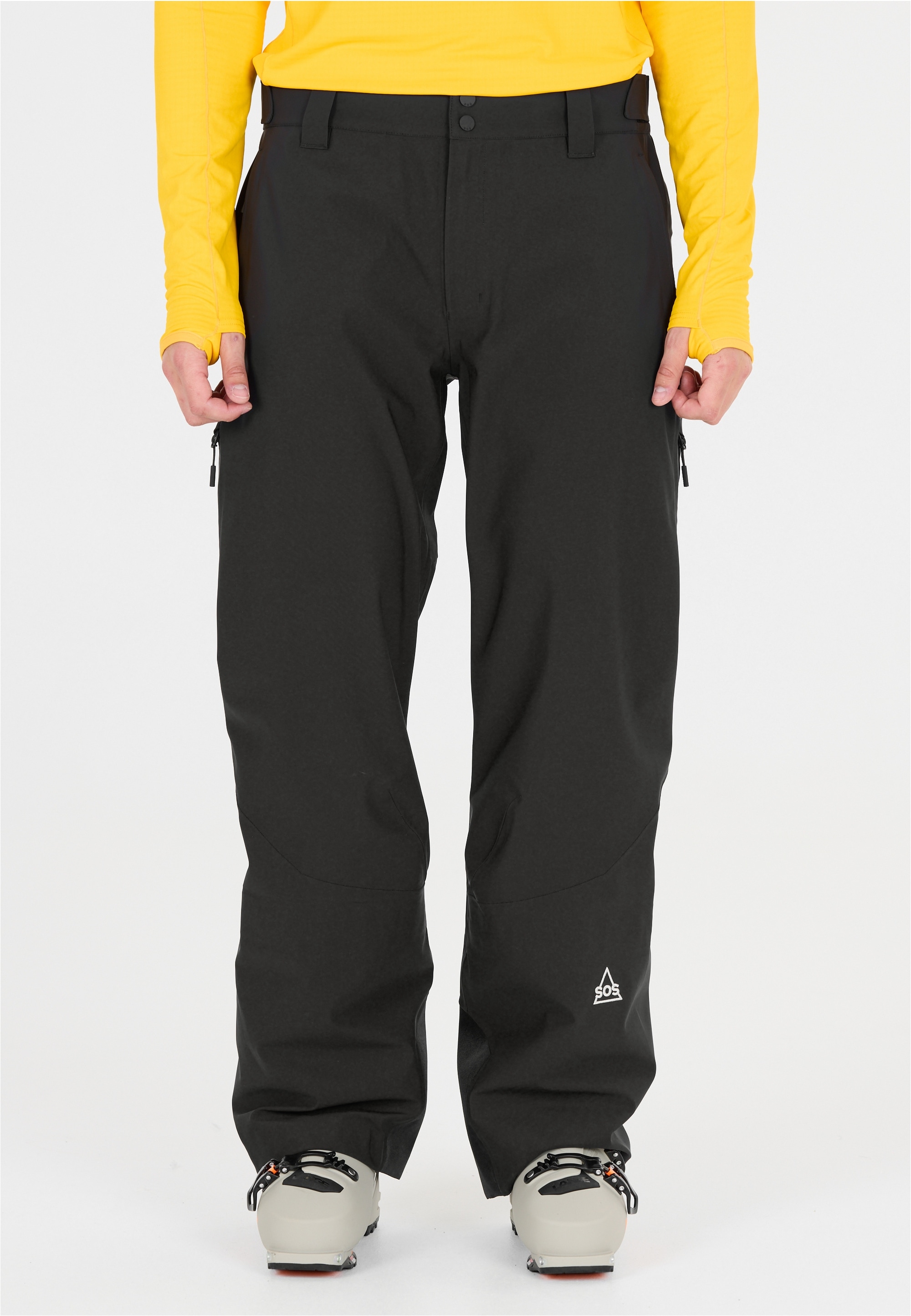Skihose SOS "Hoverla", Herren, Gr. L, US-Größen, schwarz, 77% Polyamid, 23% Elasthan, unifarben, lang, Hosen, mit schützenden Features und viel Atmungsaktivität Image