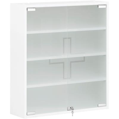 Medizinschrank SCHILDMEYER "Bjarne, Breite 64 cm", weiß (mattweiß), B:64,2cm H:71,4cm T:19,6cm, FSC-zertifizierter Holzw