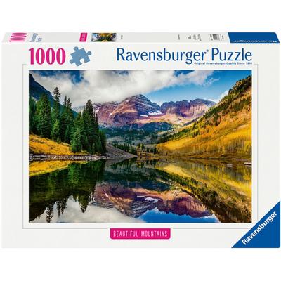 Puzzle RAVENSBURGER "Beautiful Mountains, Aspen, Colorado" Puzzles bunt Kinder Made in Germany; FSC - schützt Wald weltweit