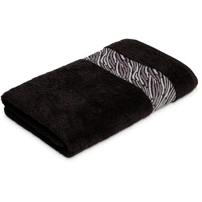 Badetuch MÖVE FOR FROTTANA "Shadow", schwarz, B:67cm L:140cm, Walkfrottier, Obermaterial: 100% Baumwolle, Handtücher (Packung), mit Borkenbordüre Image