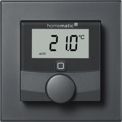 HOMEMATIC IP Smart-Home-Steuerelement "Wandthermostat mit Luftfeuchtigkeitssensor", grau (anthrazit), B:11,5cm H:5cm T:12,6cm, Smart-Home-Stationen Image