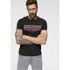 T-Shirt BRUNO BANANI, Herren, Gr. L (52/54), schwarz, Obermaterial: 100% Baumwolle, bedruckt, casual, schmal, Rundhals, Kurzarm, Shirts, kurzärmelig, schmal geschnitten, bedruckt, Rundhalsausschnitt