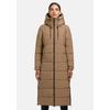 Steppmantel KHUJO "Deria3-YM", Damen, Gr. XXL (44), braun (nougat), Obermaterial: 100% Polyester, Innenfutter: 100% Polyester, Wattierung: 100% Polyester, Basic, A-Linie ca. Mitte Wade, hoch geschlossener Ausschnitt, Langarm Ärmel ohne Ärmelschlitz...