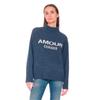 Rollkragenpullover LE TEMPS DES CERISES "DARRY", Damen, Gr. S, blau, 70% Polyester, 30% Nylon, mehrfarbig, casual, normal, hoch geschlossener Ausschnitt, Langarm, Pullover, mit AMOUR CERISES-Schriftzug