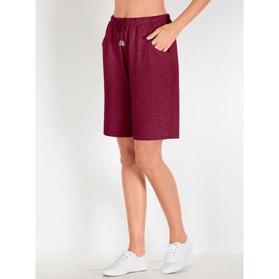 Bermudas, Damen, Gr. 50, Normalgrößen, rot (bordeaux), 95% Baumwolle, 5% Elasthan, unifarben, kurz, Hosen Image