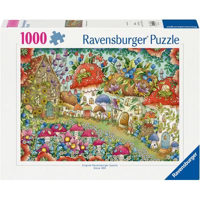 Puzzle RAVENSBURGER "Niedliche Pilzhäuschen in der Blumenwiese" Puzzles bunt Kinder Made in Germany; FSC - schützt Wald weltweit