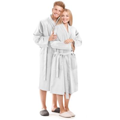 Bademantel KENDA SAND "Carla 125" Gr. XL, weiß, XL, Baumwolle, Hausmäntel, bequem, Wohlfühlqualität, mit Gürtel Image