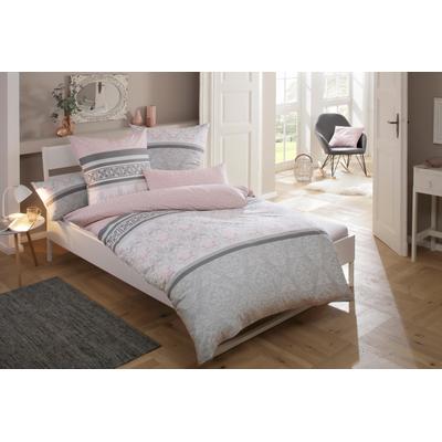 Bettwäsche HOME AFFAIRE "Cremona", rosa, B/L: 155cm x 220cm, , Polycotton recycelt, B/L: 80cm x 40cm, Polycotton recycelt, Obermaterial: 60% Baumwolle, 40% Polyester, Bettwäsche, romantische Bettwäsche in verschiedenen Qualitäten, ab Gr. 135x200 cm Image