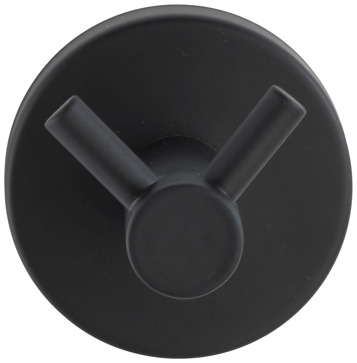 Doppelhaken WENKO "Bosio", schwarz, H:5,5cm L:5,5cm, Elasthan, Haken, inkl. Schrauben und Dübel