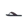Zehentrenner TOMMY HILFIGER "TOMMY HILFIGER WEB BEACH SANDAL", Herren, Gr. 40, blau (dunkelblau), Textil, sportlich, Schuhe, Sommerschuh, Badeschuh mit Logoschriftzug