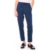 Stoffhose LE TEMPS DES CERISES "ROSI", Damen, Gr. L, EURO-Größen, blau (dunkelblau), 73% Polyester, 23% Viskose, 4% Elasthan, unifarben, casual, Hosen, mit stilvollem Bindeband