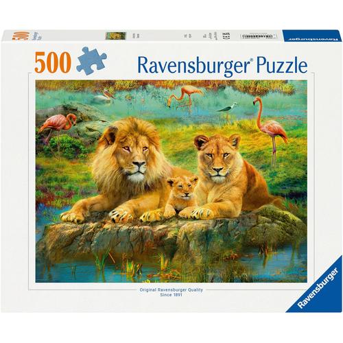 Puzzle RAVENSBURGER ""Löwen in der Savanne"" Puzzles bunt Kinder Made in Germany; FSC - schützt Wald weltweit