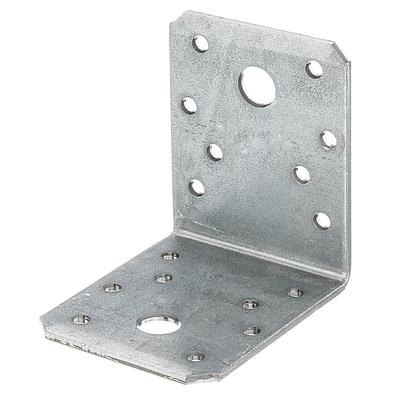 Winkelverbinder ALBERTS, silber (silberfarben), B:70mm L:70mm, Stahl, Flachverbinder, Handwerkerpack