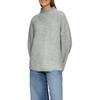 Strickpullover S.OLIVER, Damen, Gr. 36, grau (grau, schwarz), Strick, Obermaterial: 60% Polyacryl, 22% Polyester, 10% Alpaka, 8% Polyamid, Strukturmuster, casual, regular fit taillenbedeckt, ohne Ausschnitt, Langarm gerader Abschluss, Pullover, mit...