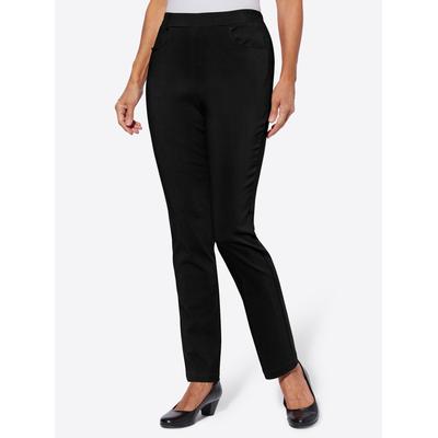 Schlupfhose CLASSIC BASICS, Damen, Gr. 23, Kurzgrößen, schwarz, 77% Viskose, 20% Polyamid, 3% Elasthan, unifarben, lang, Hosen Image
