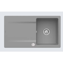 Villeroy & Boch Villeroy&Boch Einbauspüle inklusive Ablaufgarnitur mit Handbetätigung, Siluet 50, 90x51 cm, Stone Grau Image