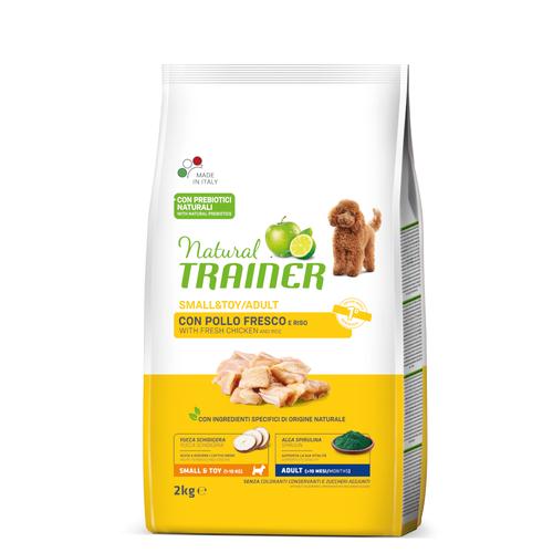 2kg Natural Trainer Dog Adult Small & Toy mit Huhn Hundefutter trocken