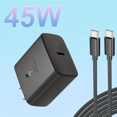 TEMU For Charger Usb-c Super Fast Charger With 4ft Type C Charging Cable Cord Charger For Galaxy S23 Ultra/s23/s23+/s22/s22 Ultra/s22+/s21, Z Fold 5/z Fild 5, Galaxy Tab S8/s8+/s7/s7+,