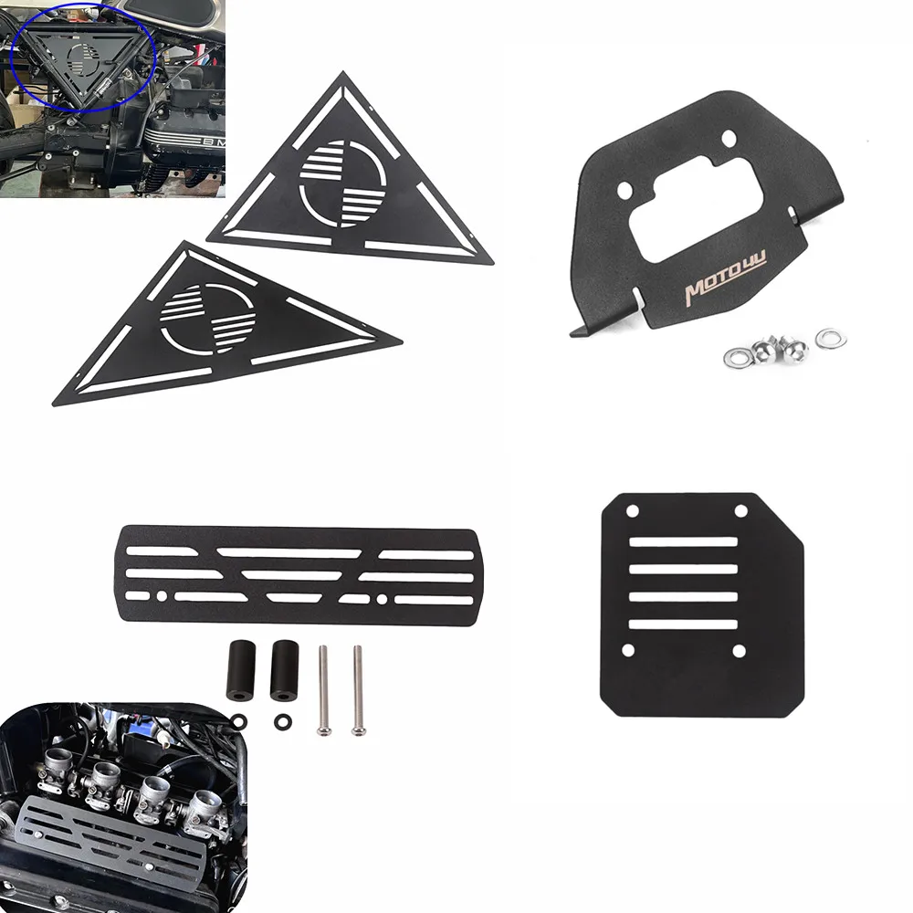Per BMW K75 K100 K 100 K 75 Cafe Racer accessori pannello laterale iniettore motore Badge Cover tachimetro staffa protezione radiatore