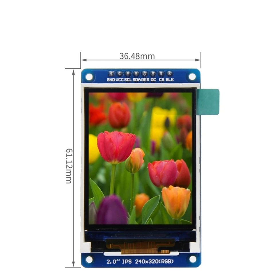 Schermo LCD TFT ad angolo completo IPS da 2,0 pollici Modulo colore schermo LCD Porta seriale SPI Ad alta definizione 240x320