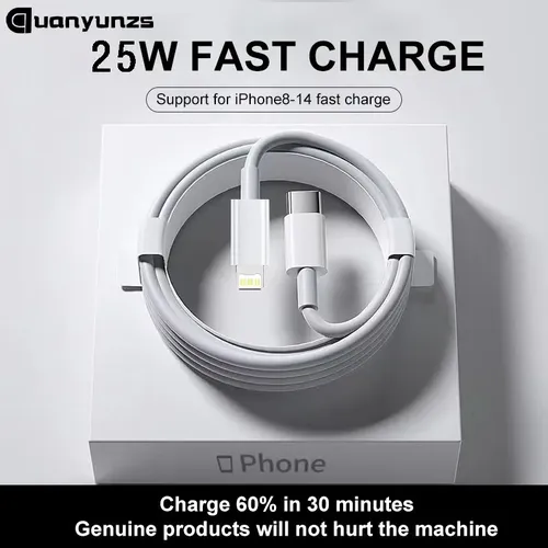 PD 20W Usb c éclairage Original 25W Type C vers éclairage câble de chargeur rapide pour Apple iPhone 14 13 12 11 Pro Max X XR 8 7 Plus