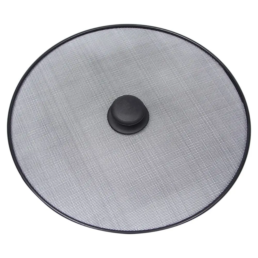 Schwarz Spritzschutz Anti Fett Bratpfanne Öl Spritzschutz Deckel Feinmaschig Spritzschutz Abdeckung Deckel Küchenwerkzeuge Image