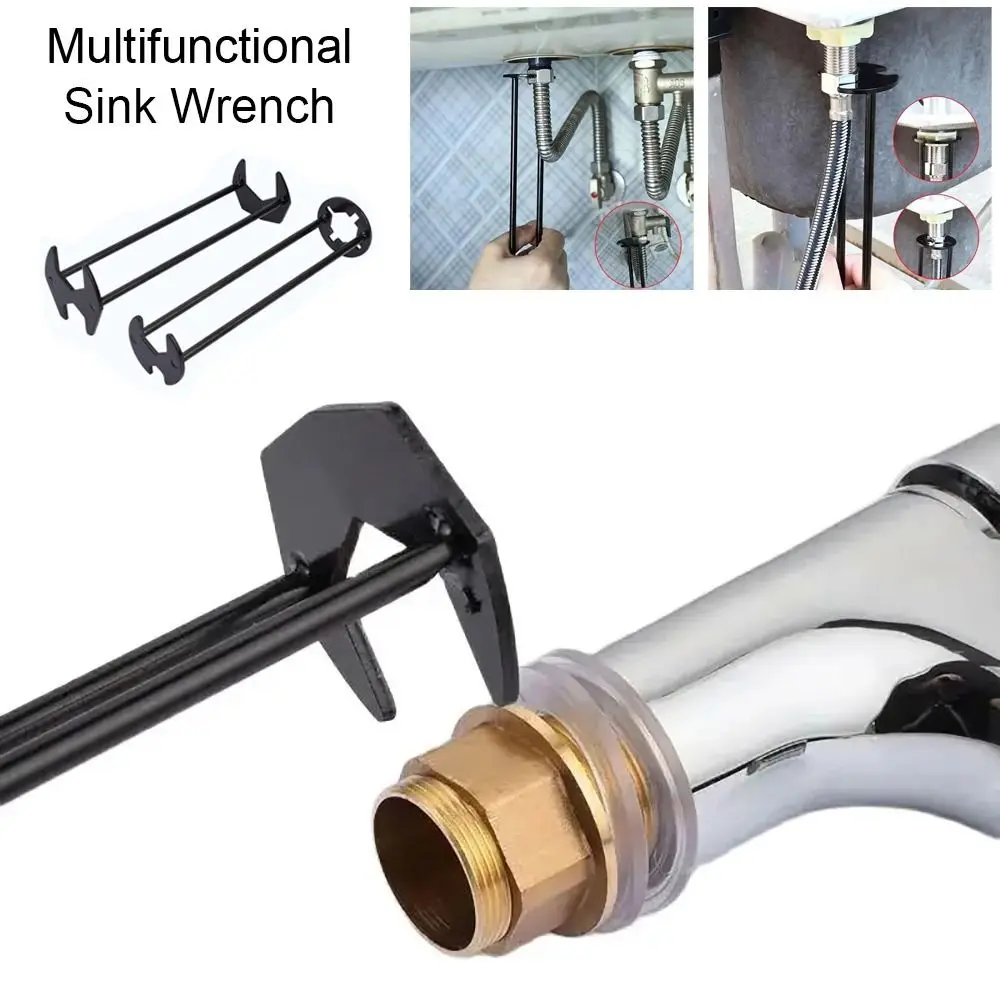 Reparatur Sanitär werkzeug Gerinne Spüle Schraubens chl üssel Spüle Wasserhahn Schlüssel Sanitär rohr Vier klauen Sechs kant schlüssel Demontage Wartungs werkzeugs atz