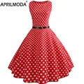 Robes d'été pour femmes, décontractées, rétro, Vintage, années 50 et 60, Rockabilly, Swing Pinup, Robe de soirée pour la saint-valentin