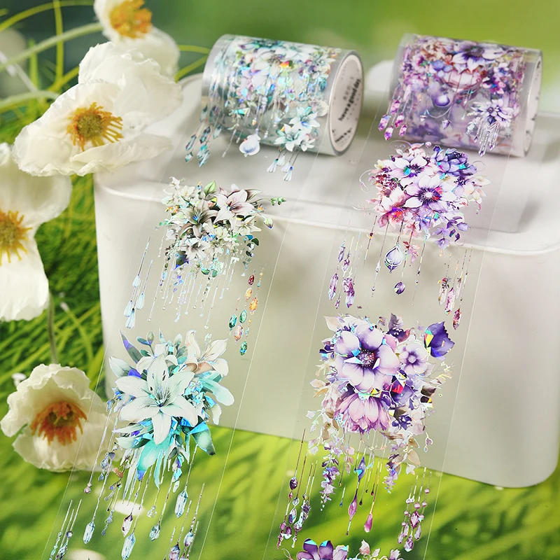 5 cm * 2 m Blumen hängendes Thema DIY dekorative Collage Aufkleber Scrapbooking Material handgemachte Tagebuch Album Junk Journal Supplies Image