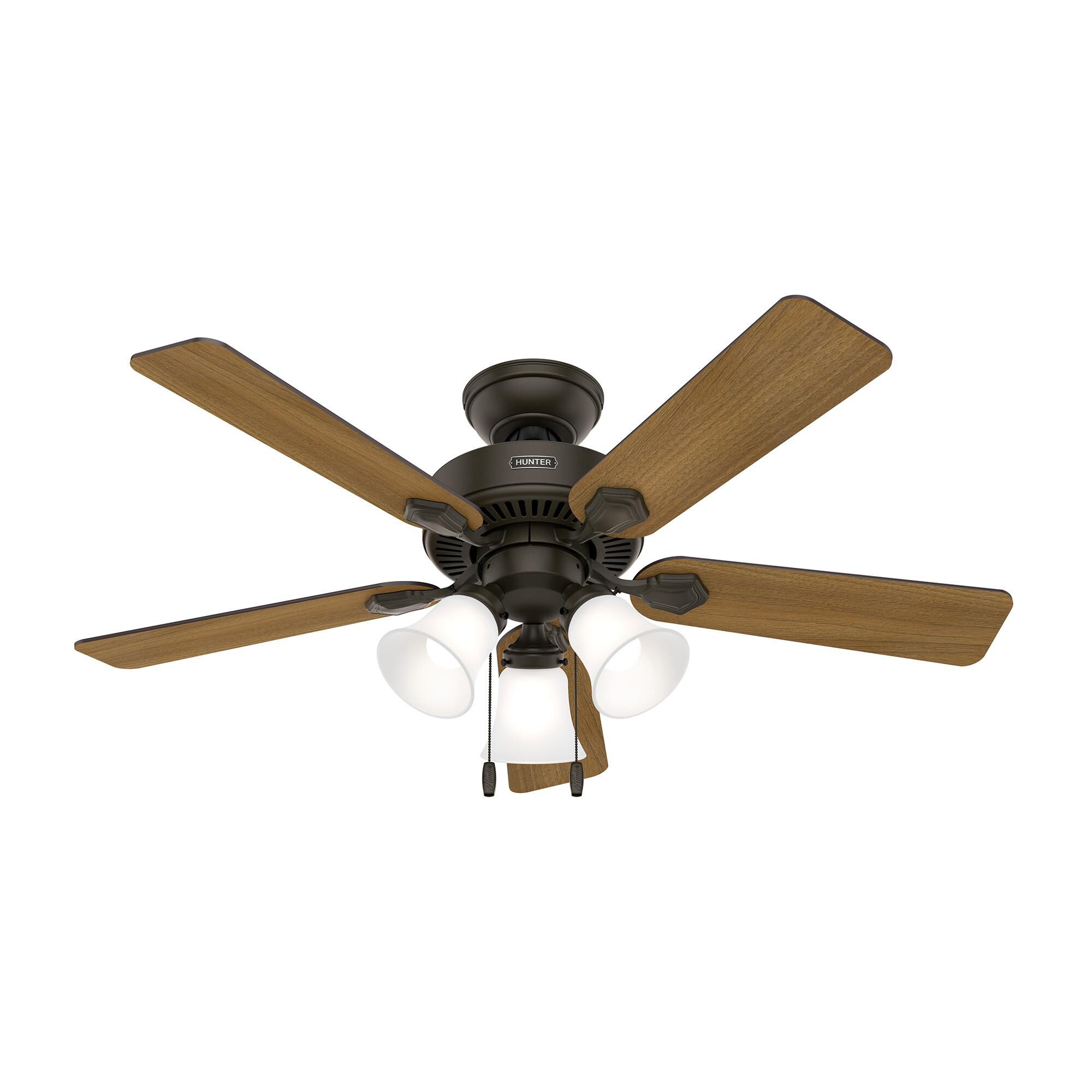 Hunter Fan Swanson 44 Inch Ceiling Fan with Light Kit - 52781