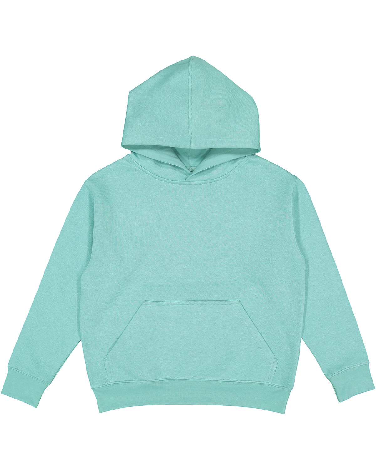 LAT 2296 Youth Fleece Hoodie Sweatshirt in Saltwater size Large LA2296