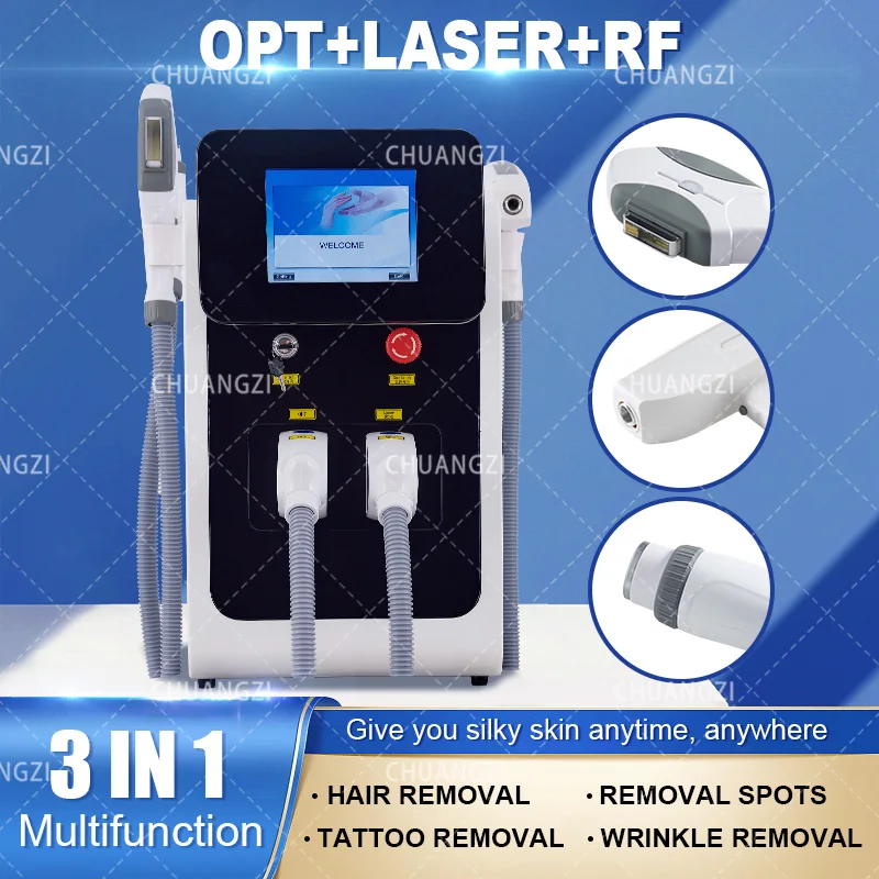 3-in-1-Diodenlaser OPT IPL Haarentfernungsmaschine Tragbarer Pikosekundenlaser Tattoo entfernen Professionelles Schönheitsgerät Haarentfernung Image