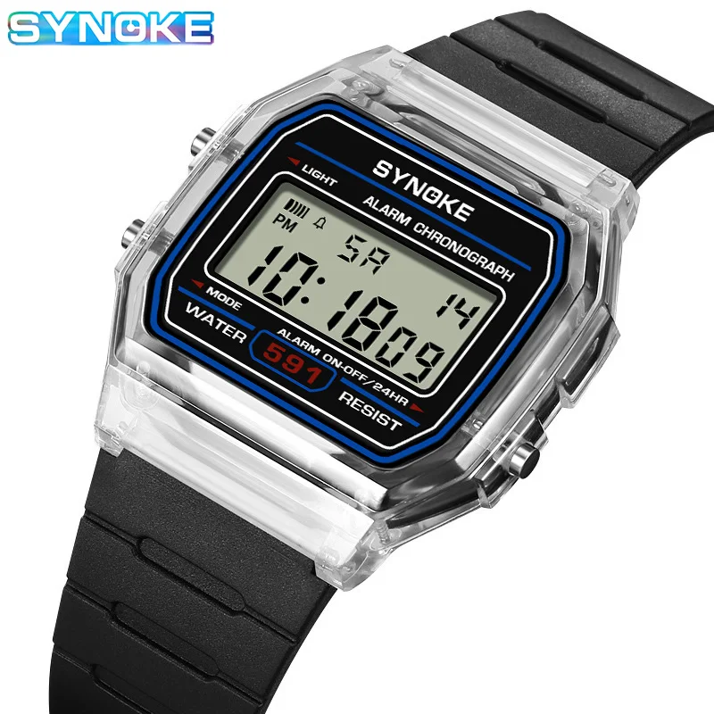 SYNOKE Student Digitaluhr Unisex Sportuhr Multifunktions Sport Wasserdicht Leuchtende LED Klassische Uhr für Männer und Frauen Image