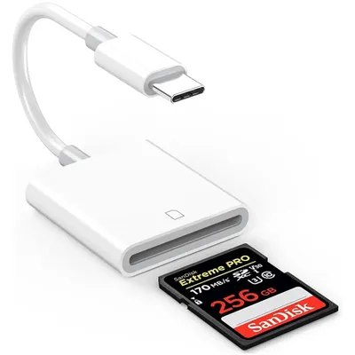 USB C SD Card Reader High Speed Adapter for IPhone 16 15 14 13 12 Pro Max Plus IPad MacBook Type C