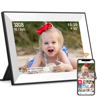 Frameo 10.1 Inch WiFi Digital Picture Frame 1280x800 HD IPS Touch Screen Digital Photo Frame