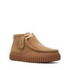 Schnürboots CLARKS "Torhill Hi", Herren, Gr. 43, braun (schwarz sand suede), Nubukleder, casual, Schuhe, Komfortschuh, Schnürstiefel, Bequemschuh mit herausnehmbarem Fußbett