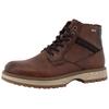 Winterboots TOM TAILOR, Herren, Gr. 41, braun (braun used), Lederimitat, Textil, unifarben, kontrastfarbene Details, modisch, Schuhe, Blockabsatz,Schnürboots,Outdoorschuh, Reißverschluss, Weite G (=weit)