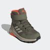 Wanderschuh ADIDAS TERREX "TERREX TRAILMAKER HIGH COLD.RDY", Kinder, Gr. 38, grün (olive strata, wonder beige, semi impact orange), Textil, Synthetik, sportlich, Schuhe, wärmend