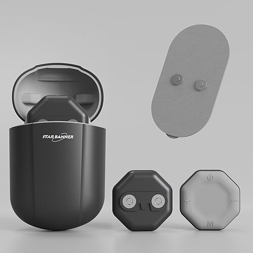 Tragbarer kabelloser TENS-Massage-Patch Schmerzlinderungs-Muskulatur-Stimulation-Patch wiederaufladbar mit Ladegerät elektrischer Impuls-Patch zur Entspannung Valentinstagsgeschenk Image