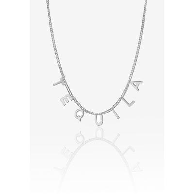 Plus Size Women's Tequila Necklace by RAD + RAE in Silver