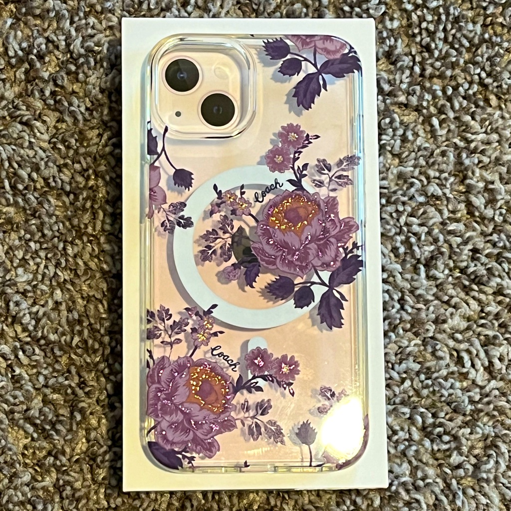 Coach Cell Phones & Accessories | Coach Designer Iphone 10 Case Floral Phone Case Purple Gold Phone Case Feminine | Color: Gold/Purple | Size: Os
