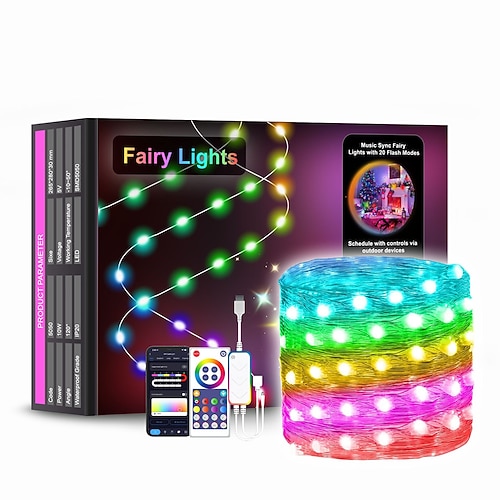 luci decorative a led intelligenti, controllo wifi lucine a led-linea di luci in pelle con controllo punto intelligente tuya, fantasma di controllo wifi graffiti per la luce decorativa della festa del giorno di Natale