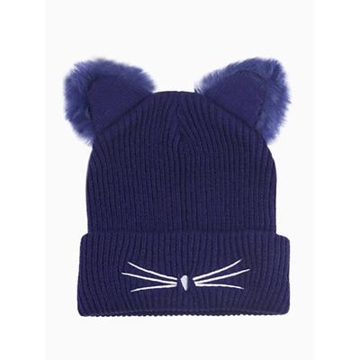 berretto con orecchie di gatto da donna – berretto lavorato a maglia color bordeaux con orecchie in pelliccia sintetica e ricamo di baffi, accessorio invernale comodo ed elegante