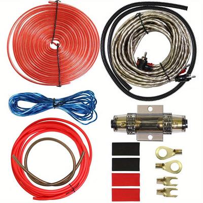 TEMU 1500w Car Amplifier Wiring Kit Audio Subwoofer Amp Rca Cable 10gauge Luxury