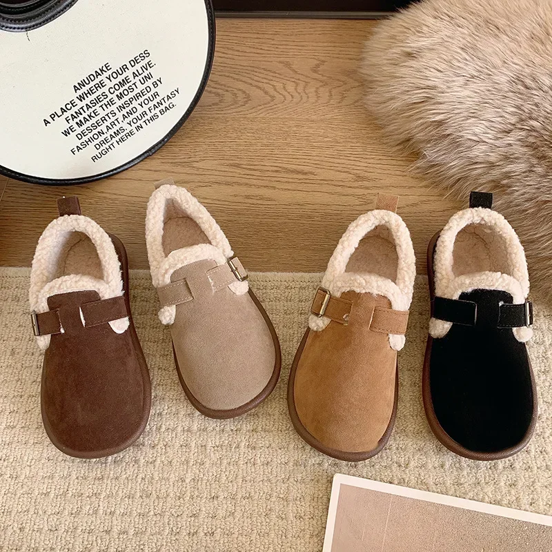 Frauen Baumwolle Schuhe Herbst Winter Vintage Plüsch Boken Schuhe Anti Slip Warme Innen Anti Slip Baumwolle Schuhe Zapatos Mujer