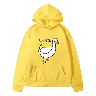 Funny Quack Duck Printing Kids Hoodie Clothes Girls Soft Kawaii Sweatshirts Spring Boys Long Sleeves