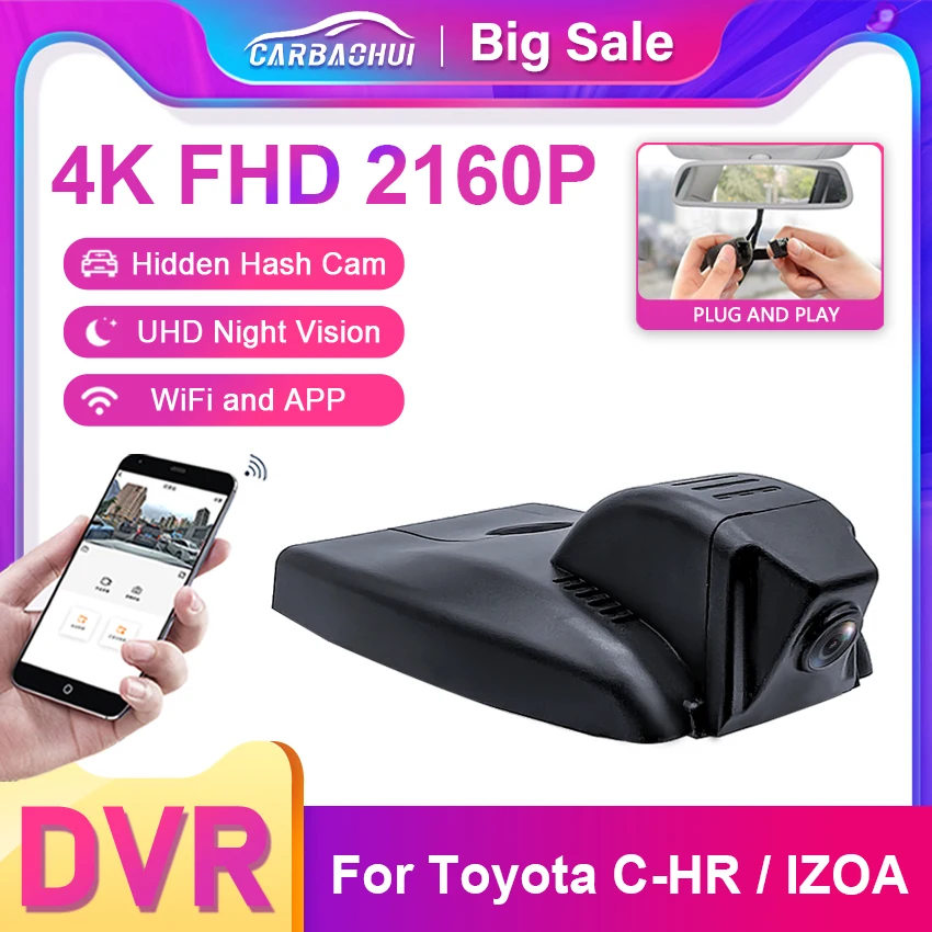 Auto DVR für Toyota C-HR chr 2017,Plug & Play 4k Dash Cam Dashcam Kamera, Zubehör für chr Image