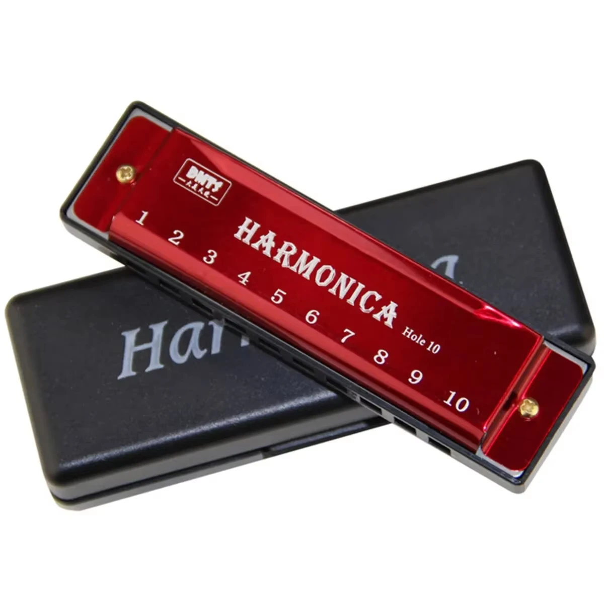 Mundharmonika-Taste von C, 10-Loch-Diatonische Mundharmonika C mit Etui für Anfänger, Studenten, Kinder, Geschenk mit Etui Image
