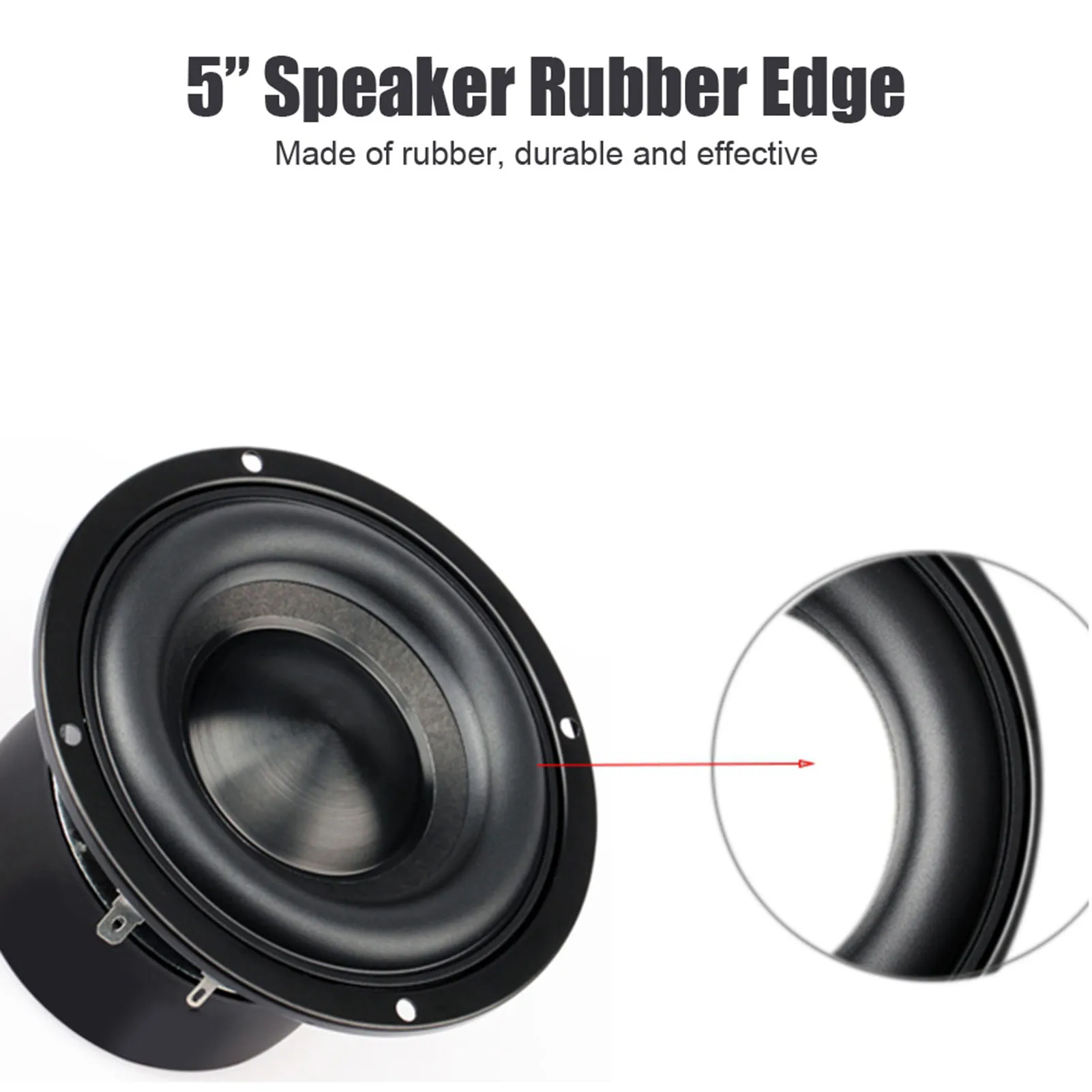 5 ''Lautsprecher Surround Reparatur Subwoofer Schaum kante Tieftöner Reparatur teil Ersatz schwarz Image